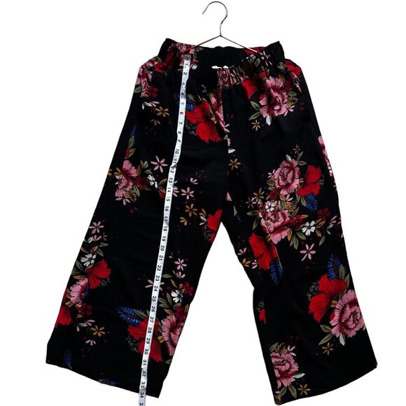 Simply Noelle Floral Culottes Wide Leg Crop Pants SZ S/M - Picture 4 of 7